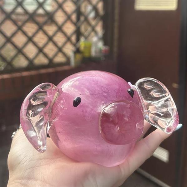 Glass Pig Ornament