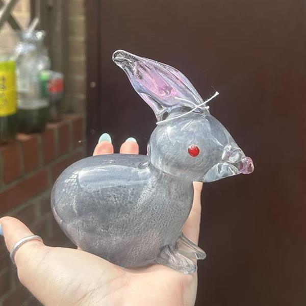 Glass Rabbit Ornament
