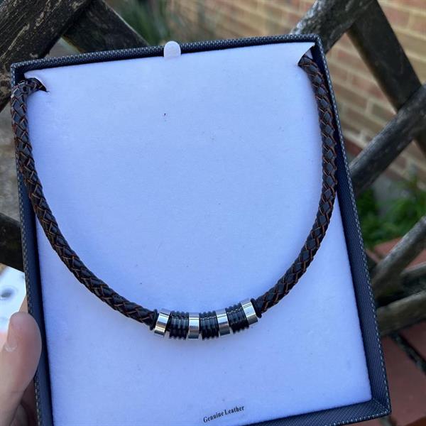 Mens Leather Necklace