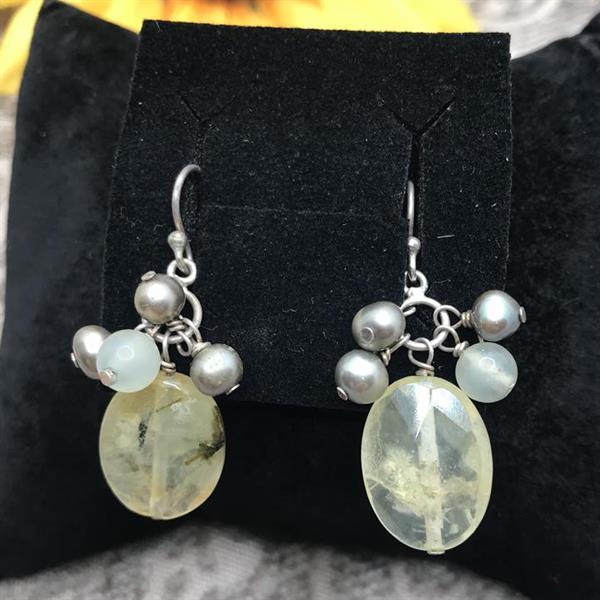 Multi Stone Drop Earrings