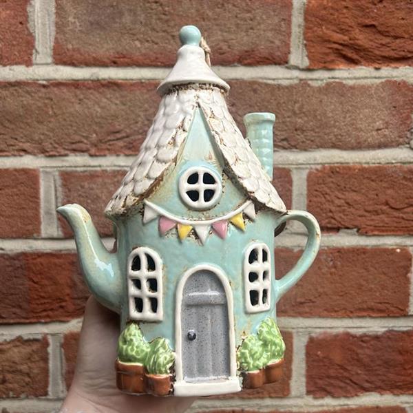 Blue Tall Teapot Tealight.