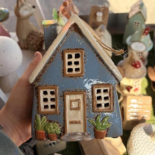 Blue House Tea Light