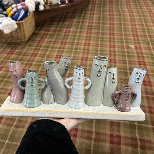 Pottery People Flower Pot