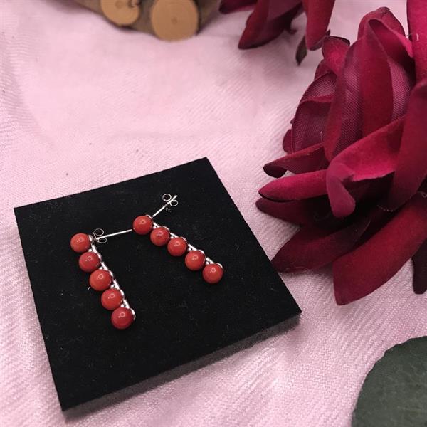 Red Bead Earrings