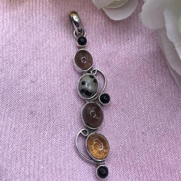 Silver/Multi Stone Pendant