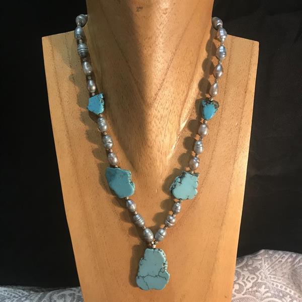 Silver and Turquoise Necklace