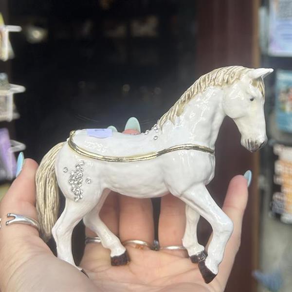 White Horse Trinket Box