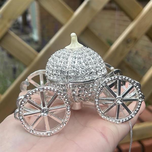 Crystal Pumpkin Carriage Trinket Box