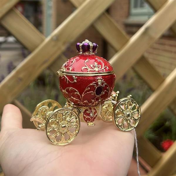 Red Carriage Trinket Box