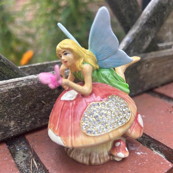 Fairy on Mushroom Trinket Box