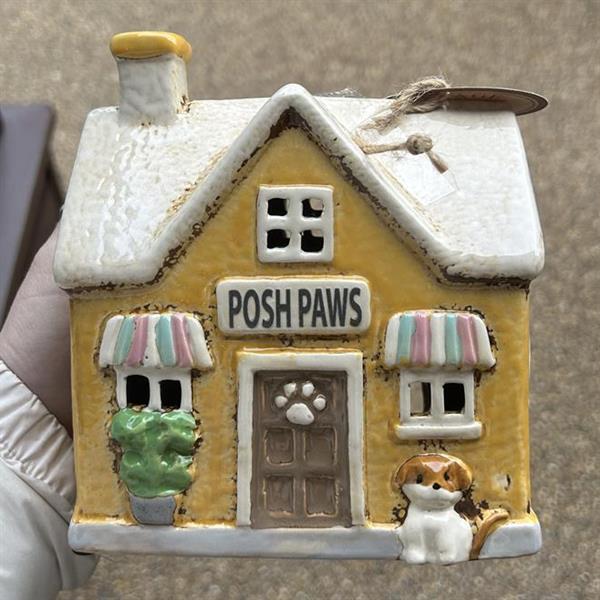 Posh Paws Teal lIght pottery