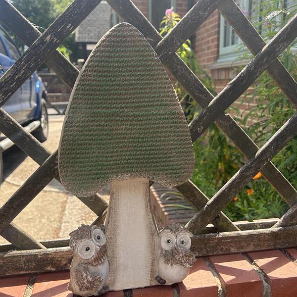 Mushroom and Owls Ornament