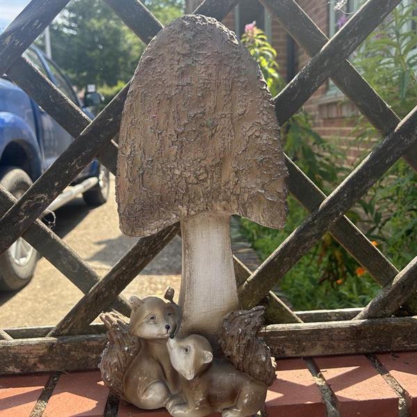 Mushroom with Squirrels Ornament